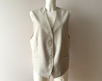 クリーム色のブロケードウエストコート S M L 在庫あり 36 38 39 44 45