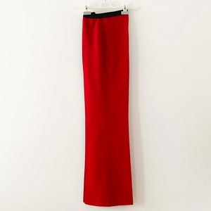 70s Red women pants, Palazzo trousers, Bell bottom pants, high waist pleated trousers, flared slacks, size small to medium