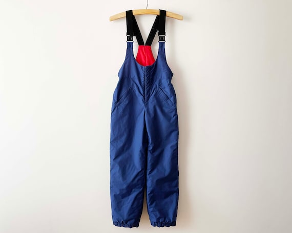90s Navy Blue Ski Pants Straps Ski Suit 
