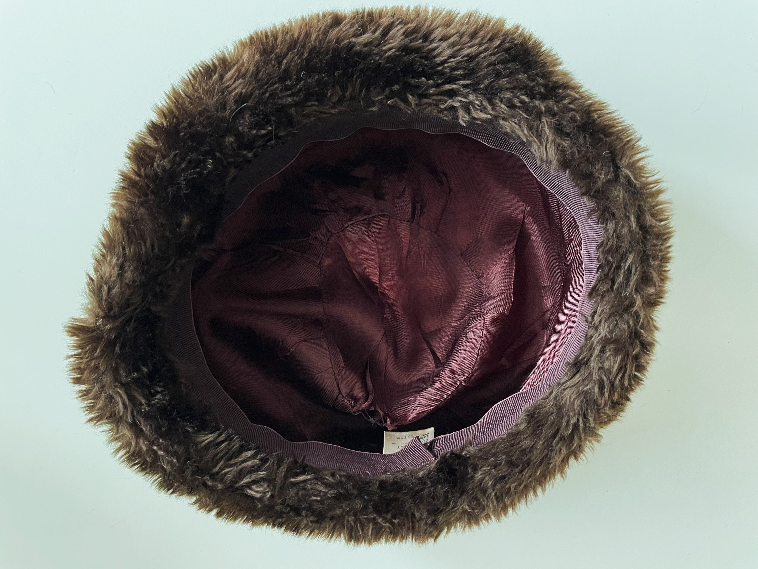 80s Vintage Brown Faux Fur Beret - Vegan Winter Hat - Etsy display picture 1