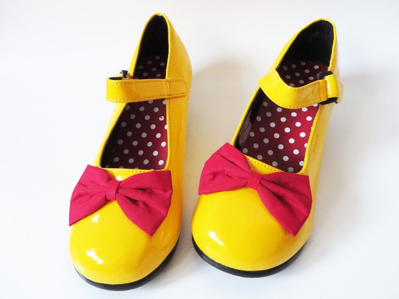 Disney Minnie Shoes Yellow Minnie Mouse Shoes Costume Shoes Etsy