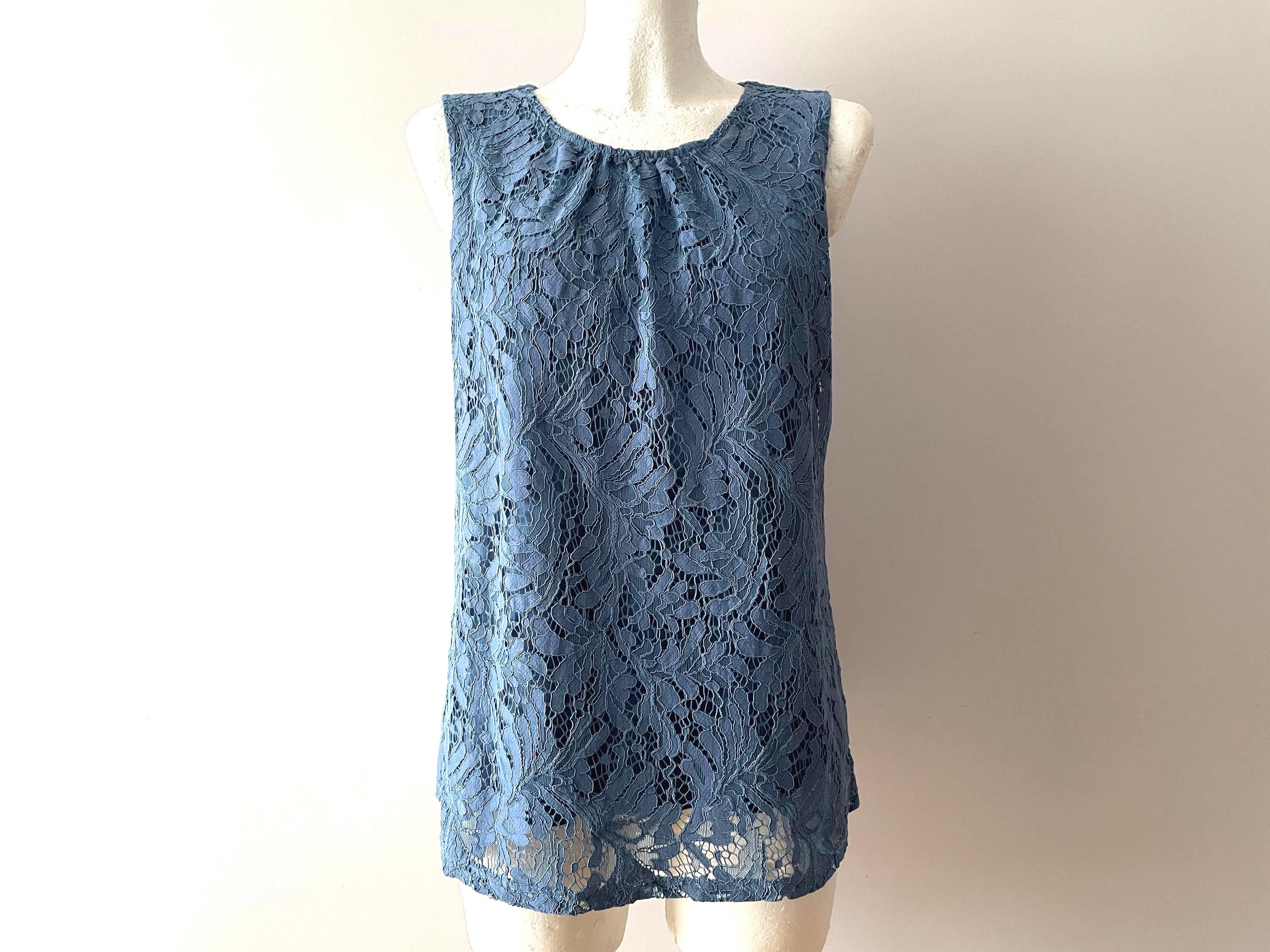 princess polly baby blue dress Banana Republic Navy Blue Sleeveless Lace