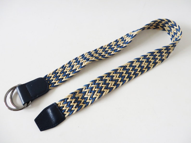 Braided Cotton Belt Navy Cotton Belt Brown Braided Belt Women Etsy