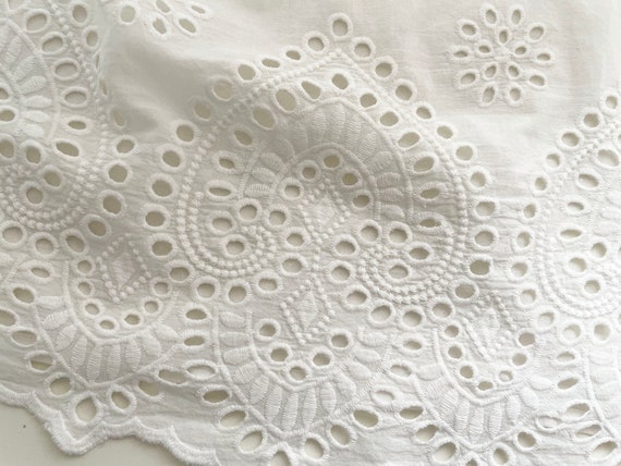 White embroidered top, Cotton batiste blouse, flo… - image 6