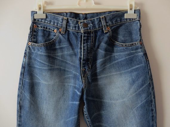 90s Blue Levis Jeans Boot Cut Denim Pants 525 Lev… - image 2