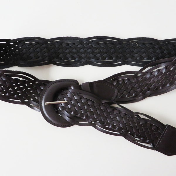 Woven Leather Belt - Etsy UK