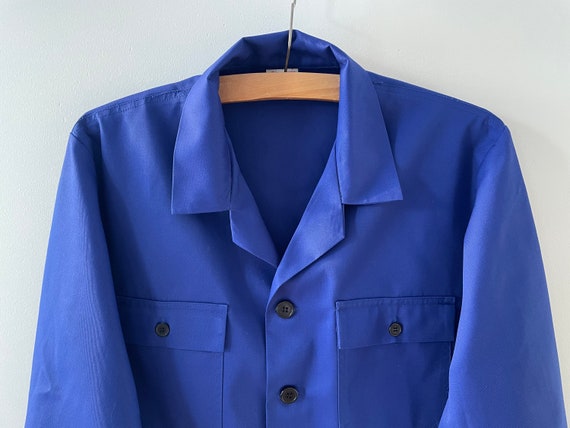 Navy blue work jacket, workers jacket, cotton ble… - image 3