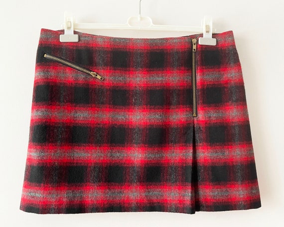 black skater wool skirt, womens winter skirt 1990# black skater wool skirt, womens winter skirt 1990#