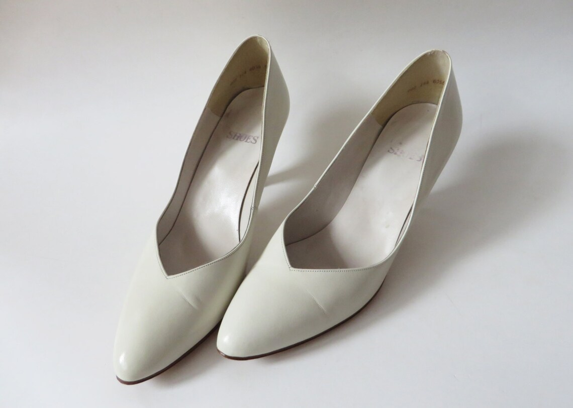 pointed ivory heels