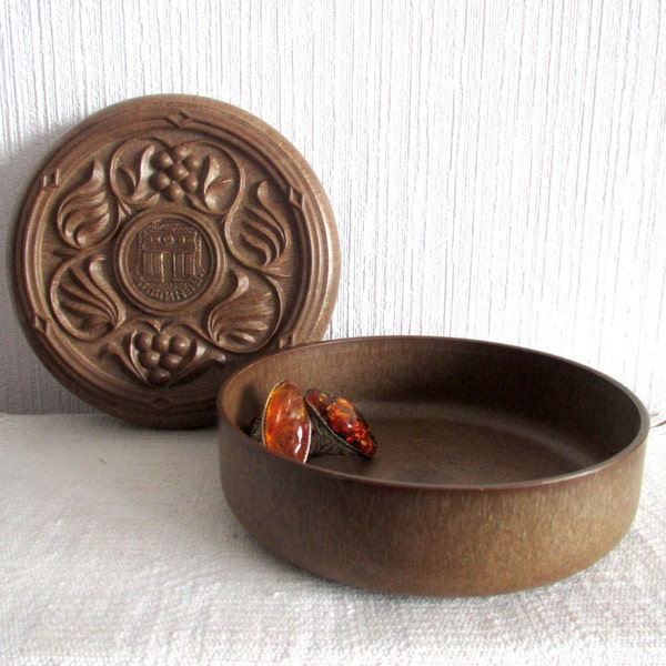 Soviet Vintage brown plastic jewelry box Home decor trinket box 1980 Soviet Memory box Wonderful Gift