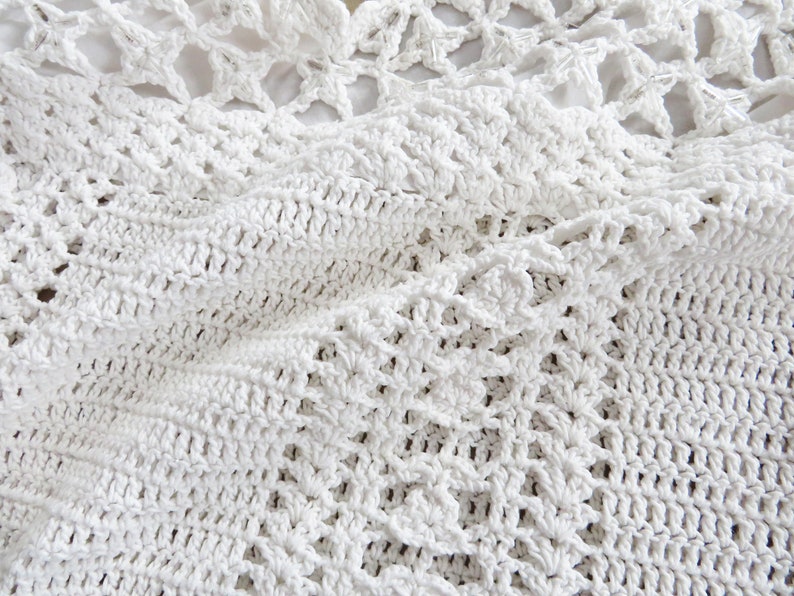 Ivory Cotton Halter Top Crochet Summer Crop Top Crocheted Tank Top White Open Back Top Summer Beads Embroidered Bustier Gift for Her Medium