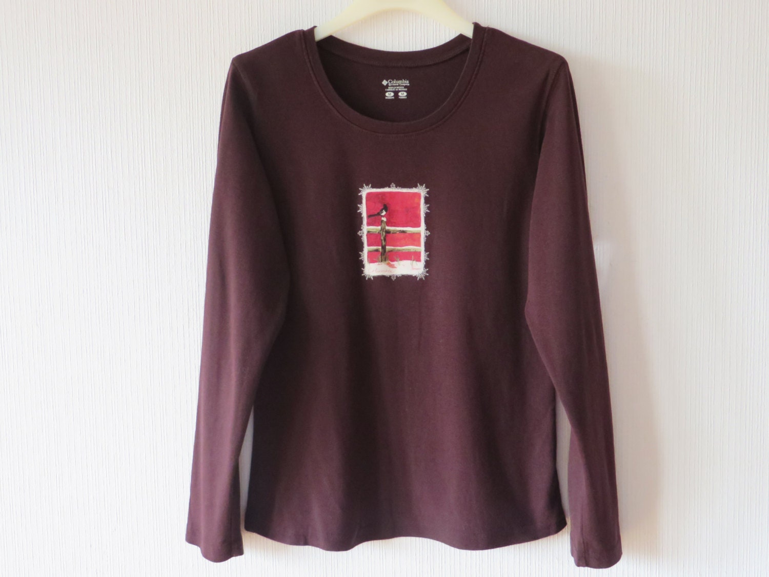 Chocolate Brown Long Sleeve Sweet Shirt 