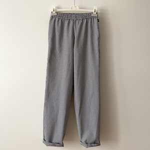 Women&#39;s high waist pants, gingham plaid elastic waist women&#39;s trousers, summer festival pants, gift idea for her, size xs small