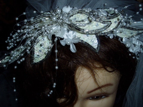 White Veil Comb - Classic Tulle Hair Accessory Wedding Bridal Veil 1 Tier Classic Wedding Bridal Tulle  main image 4