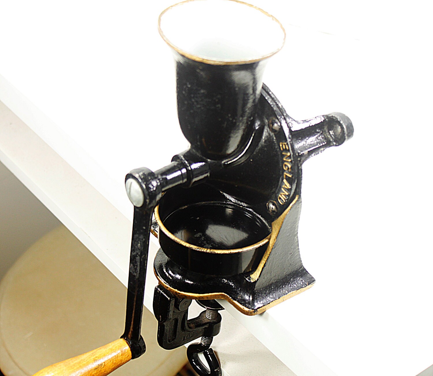 Vintage Antique Spong Black Cast Iron Coffee Grinder No.2 Made Etsy