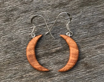 Moon Earrings, Crescent Moon, Boho Moon earrings, lunar jewelry, Nature jewelry, Moon phase dangle earrings, Love you to the moon and back,