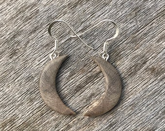 Moon Earrings, Crescent Moon, Boho Moon earrings, lunar jewelry, Nature jewelry, Moon phase dangle earrings, Love you to the moon and back,