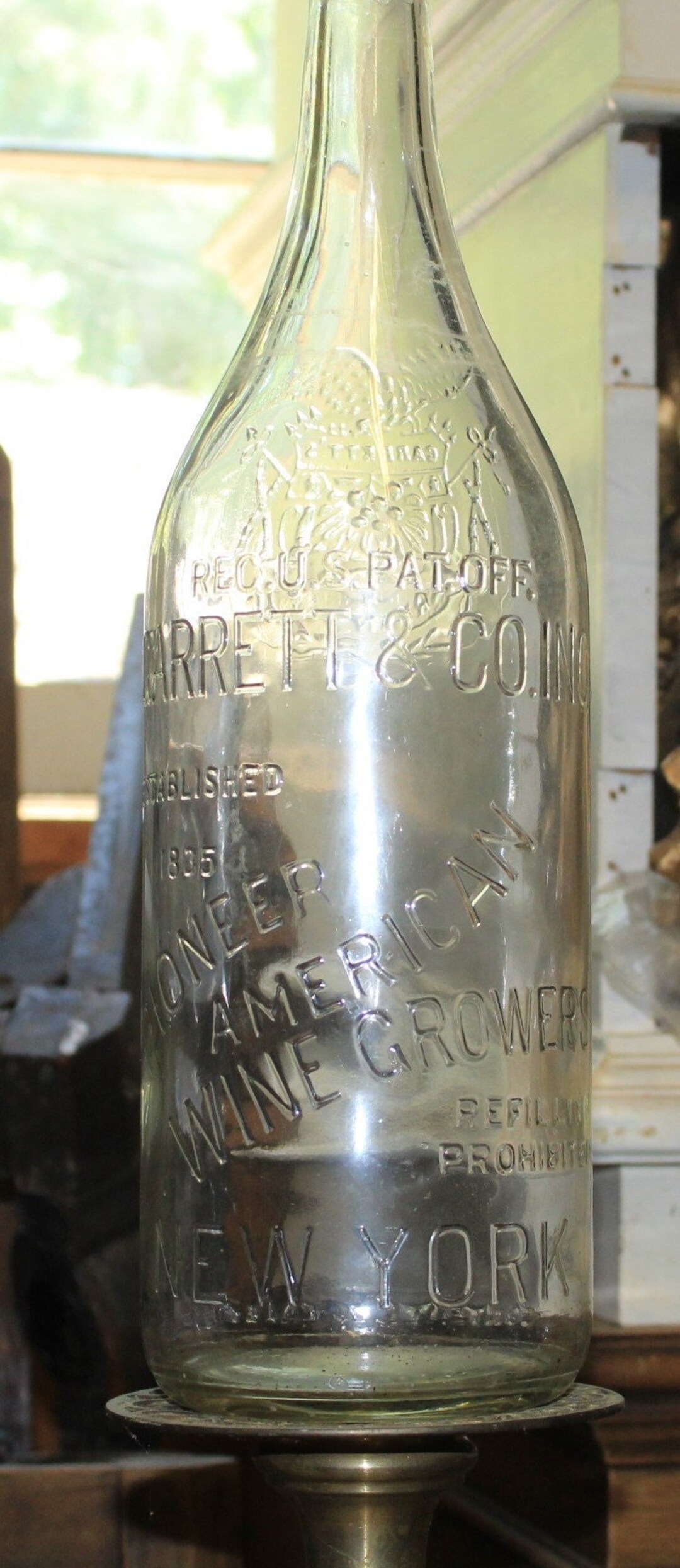 Vintage Large Wine Bottle Etsy