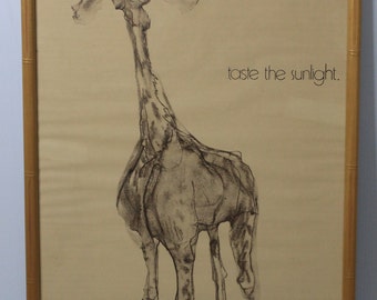 Giraffe Framed Original Art