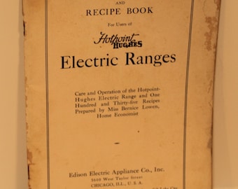 Instruction Manual and Recipe Book for Hotpoint Hughes electric Range