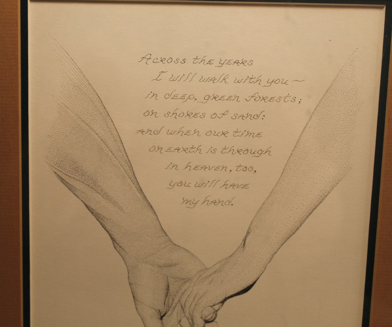 Wedding Poempencil Drawing With Love Poem across the Etsy UK