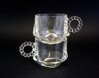 Crystal Boopie Glass Cups Vintage
