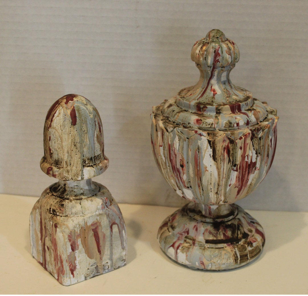 Decorative Wooden Decorator Finials Etsy