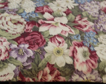 Curtain Panels-Floral Fabric