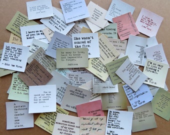 60 pegatinas de poesía con citas literarias, pegatinas de texto tipográfico para agendas y diarios, pegatinas de mensajes con frases.
