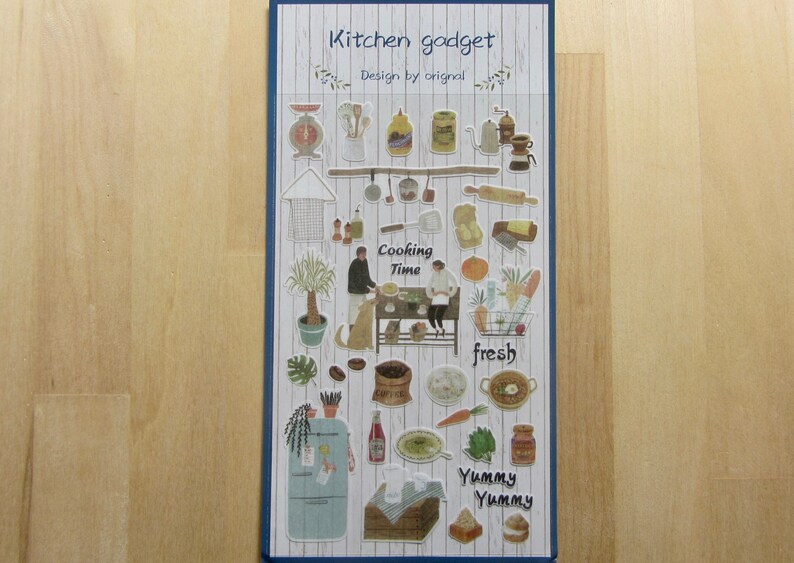 Kitchen Cooking Stickers, Home Every Day Doodle Stickers, Tea Coffee Food Planner Scrapbooking Stickers, Foodie Stickers, Gift for Cook image 2