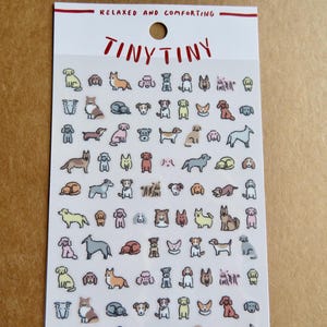 Mind Wave Tiny Dog Stickers, Kawaii Puppy Planner Stickers, Dog Canine Inu Lover Gift Stationery