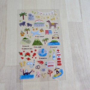 Jeju South Korea Suatelier 1092 Stickers, Travel Gift Stickers, Tropics Planner Journal Stickers, South Korea Theme Landmark Stickers zdjęcie 2