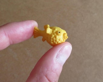 Miniature Puffer Fish Sea Animals - Mini OceanTerrarium Supplies - Teeny Tiny Sea Creatures Soap Making Diorama Supplies