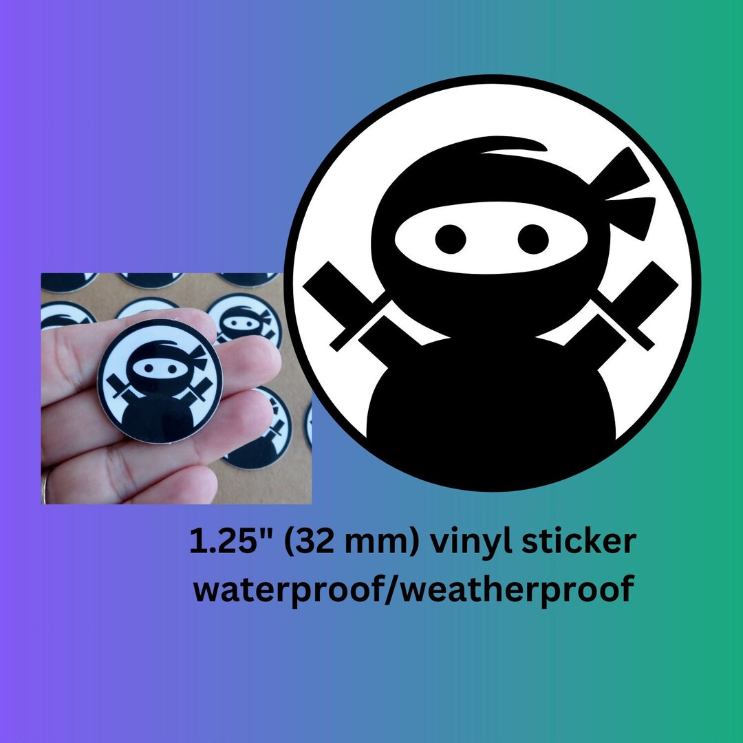 Sticker Ninja Stickers Ninja Shinobi Sticker, Ninja Vinyl Laptop Water Bottle Stationery ...