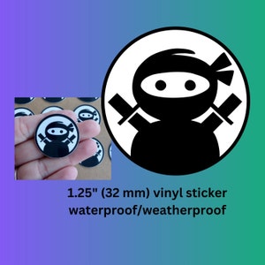 Ninja Shinobi Sticker, Ninja Vinyl Laptop Water Bottle Stationery Sticker, Ninja Lover Gift