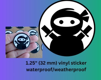 Ninja Shinobi Sticker, Ninja Vinyl Laptop Water Bottle Stationery Sticker, Ninja Lover Gift