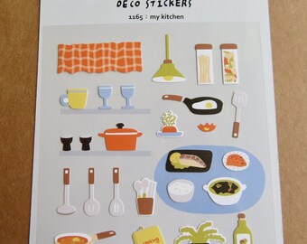 Kitchen Cooking Food Stickers, Meal Prep Foodie Stickers, Suatelier Sonia No. 1165 My Kitchen, Gift for Cook Chef