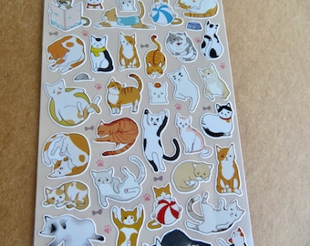 ネコニキティキャットステッカー、かわいい猫ステッカー、猫テーマの文房具、プランナージャーナルダイアリーステッカー、かわいい猫好きへのギフト
