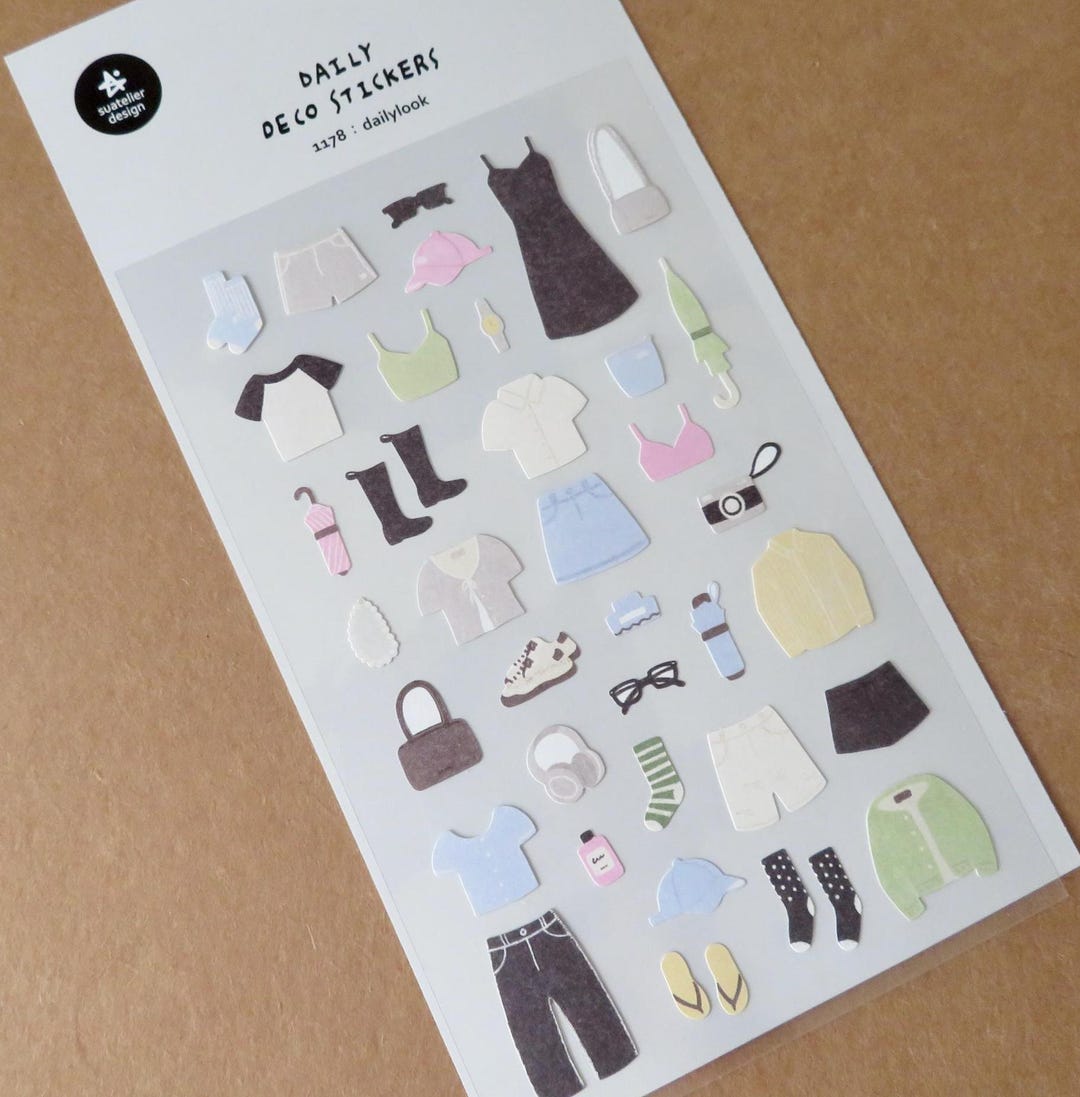 Daily Activity Stickers, Clothing Dress Wardrobe Theme Stickers, Every ...
