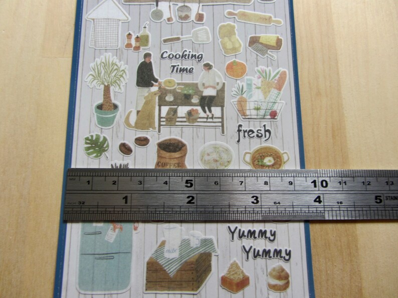 Kitchen Cooking Stickers, Home Every Day Doodle Stickers, Tea Coffee Food Planner Scrapbooking Stickers, Foodie Stickers, Gift for Cook image 3