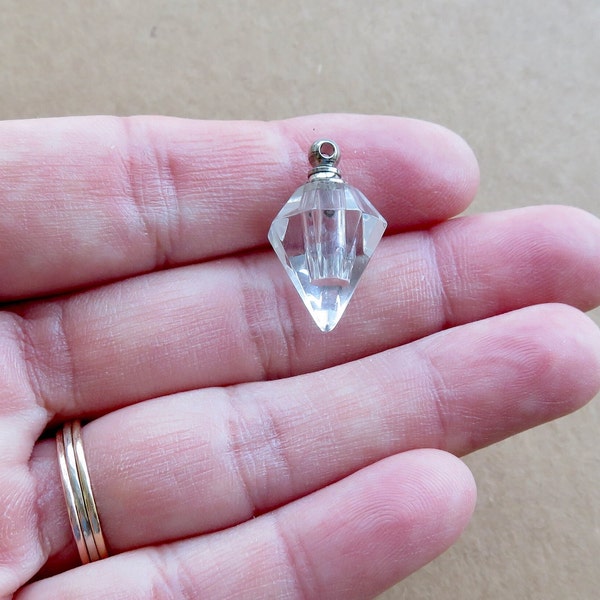 Glass Bead Cremation Ash Hair Clear Urn Memorial DIY Pendant, Affordable Fillable Simple Tiny Urn, Keepsake Sand Cremation Jewelry