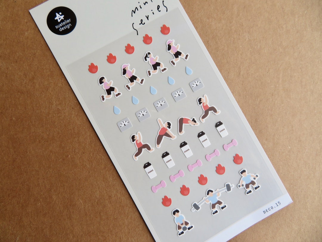 Tiny Every Day Exercise Activity Stickers, Tracking Journal Planner ...