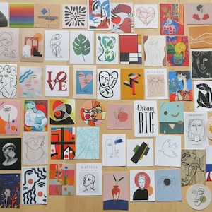 65 moderne Kunst Aufkleber, Pablo Picasso Henri Matisse Kunst-Planer-Journal Aufkleber, moderne Kunst-Liebhaber-Briefpapier-Geschenk