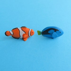 Miniature Tropical Fish - Mini OceanTerrarium Supplies - Teeny Tiny Sea Creatures Soap Making Diorama Supplies - Clownfish Blue Tang