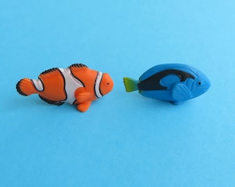 Miniature Tropical Fish - Mini OceanTerrarium Supplies - Teeny Tiny Sea Creatures Soap Making Diorama Supplies - Clownfish Blue Tang