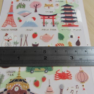 Tokyo Suatelier nr 1082, klistermärken för resekladdare, klistermärken för planeringsjournal i Japan, klistermärken för landmärken i Japan, resepresent till Tokyo bild 5