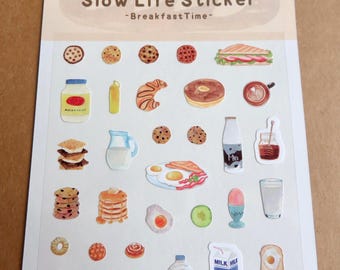 Stickers petit-déjeuner, griffonnages de cuisine, Stickers cuisine boulanger, pain et biscuits,