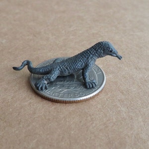 Miniature Komodo Dragon - Mini Lizard Terrarium Supplies - Micro Tiny Monitor Lizard Animal Soap Making Diorama Supplies
