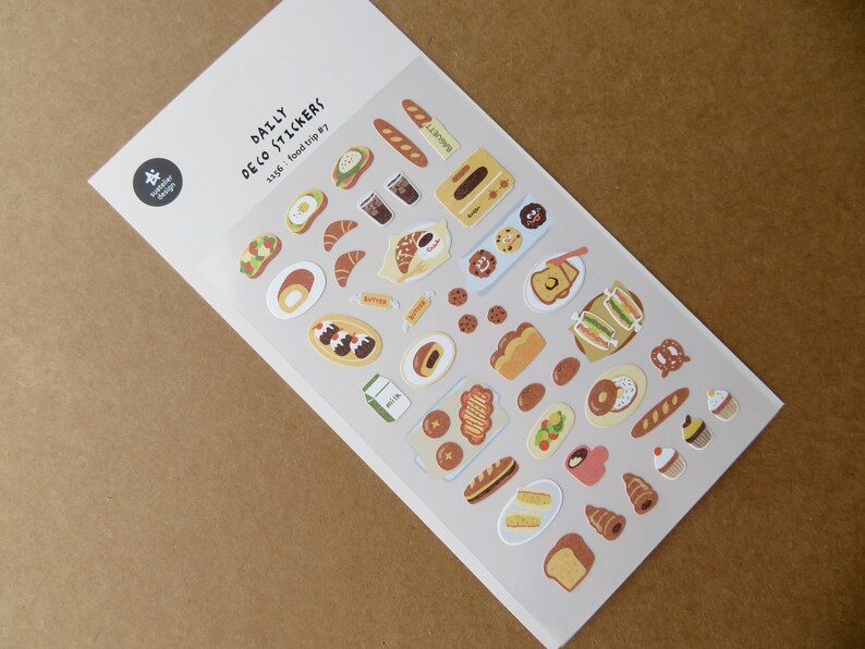 Bread Sandwich Food Stickers, Cooking Planner Scrapbooking Stickers ...