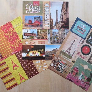Paris France Stickers, Paris Travel French Landmark Theme Stickers, Planner Journal Scrapbooking Stickers, Paris France Stationery